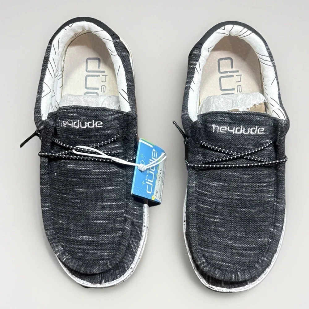 Hey Dude Wally Youth Stretch Black Youth Size 1